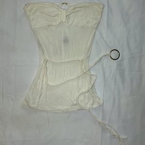 LVL X White Strapless Top